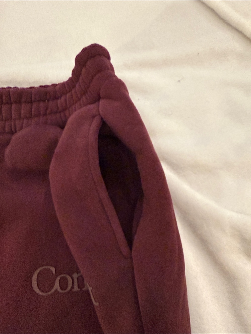 Never Worn! Comfrt Maroon Elastic Cuff Sweatpants - Picture 4 of 4